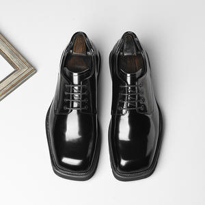 รองเท้าเดอร์บี้หนังแท้คุณภาพสูงสำหรับผู้ชาย ระบายอากาศได้ดี แบบผูกเชือก พิมพ์ลายด้วยเลเซอร์ พื้นนุ่ม สวมใส่สบาย - Product Image 3