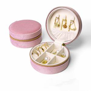 กล่องเก็บเครื่องประดับกำมะหยี่แบบพกพา สำหรับแหวน จี้ ต่างหู สร้อยคอ ขายส่ง - Product Image 3