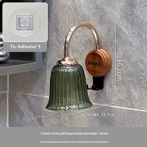 Porte-gobelets mural vintage en verre cloche avec base en bois et crochet métallique pour l'organisation des portes d'armoires <span class=keywords><strong>de</strong></span> cuisine et <span class=keywords><strong>de</strong></span> <span class=keywords><strong>salle</strong></span> <span class=keywords><strong>de</strong></span> <span class=keywords><strong>bain</strong></span> - Product Image 2