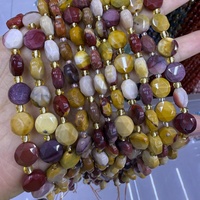 Perles en pierre naturelle œil de tigre facettées en gros, forme pièce de monnaie 10*5mm, en vrac pour la fabrication de bijoux DIY