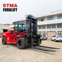 Chariot élévateur à fourche robuste STMA 25t, capacité de 20, 25, 30 et 35 tonnes, diesel, avec déplaceur latéral et positionneur de fourches