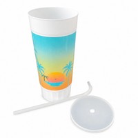 Gobelet de stade réutilisable en PP de 64 oz avec logo personnalisé, couvercle et paille, compatible lave-vaisselle, style américain, imprimé OEM, plusieurs tailles, souvenir en gros