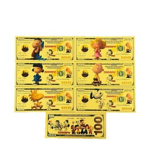 Новые 6 моделей американских аниме-банкнот с золотой фольгой для корпоративных подарков - Product Image 1