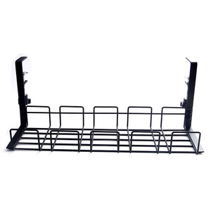 <b>Standing</b> Type Double Tier Stainless Steel Waterproof Punch-free Wire Storage Rack Cable Organizer Desktop <b>Hanging</b> Wire Slots - Product Image 1