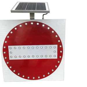 Panneau de signalisation solaire de sécurité routière réfléchissant haute visibilité pour parkings et usines, vente en gros d'usine - Product Image 1