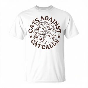 Camiseta para amantes de los gatos y los animales, Cats Against Catcalls Kitten Cat Group - Product Image 2