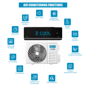 ZERO Smart Cooling Only Energy Saving <b>Mini</b> Split <b>Air</b> <b>Conditioner</b> R32 EU 18001-24000 Btu 500 Sq. Ft Hotel Use Variable Frequency - Product Image 2
