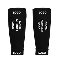 Chaussettes de football tricotées sur mesure, protège-jambes, chaussettes de sport sans pied, chaussettes de compression