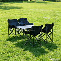 Ensemble de table et chaises pliantes imperméables Kai Song, cadre en aluminium/acier, modèle 500*500, pour le camping, le pique-nique, le barbecue, le jardin, la plage