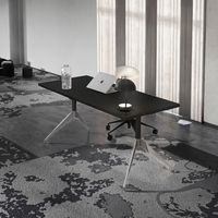 Bureau d'ordinateur modulaire contemporain en panneaux de bois, autoportant, à assembler soi-même, pour bureau à domicile, style nordique, luxe léger