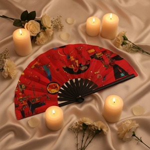 Ventilador Plegable Portátil de Bambú, Diseño Personalizado, Clásico y Elegante, para Fiestas y Decoración del Hogar, en Oferta - Product Image 5