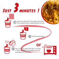 Minoodles Bulk Manufacturing Noodles Product Oem Custom Noodles Chicken Flavor Halal Ramen Cup Soup Instant Noodles 65g