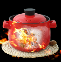 Ensemble de casseroles en céramique rouge marmite à soupe en céramique pour soupe de riz et bouillie marmite vente chaude chinois CLASSIC ustensiles de cuisine en céramique