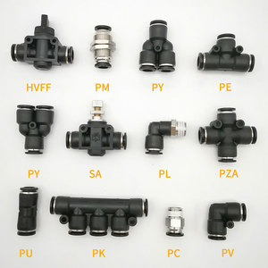 PZA 공기 공압 피팅 4 6 8 10 12mm OD 호스 4 방향 십자형 스플리터 푸시 공압 튜브 커넥터 퀵 피팅 - Product Image 4