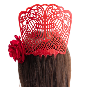 Hollow Out Women Fork <span class=keywords><strong>Flamenco</strong></span> Estilo español Acetato Peines para el cabello Insertar estilo Peines para la decoración del cabello - Product Image 5