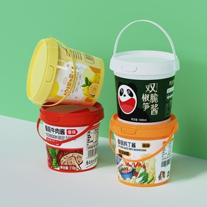 Bán Buôn Kín Thực Phẩm Đã Được Phê Duyệt Rỗng Tùy Chỉnh Xô Với Nắp Nhựa Uống Xô Bông Kẹo Nhỏ In Ấn Xô - Product Image 5