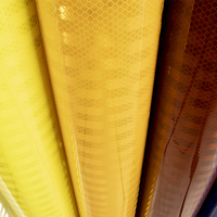 Feuille réfléchissante microprismatique 3H ECE104R pour signalisation routière de camions, 7 ans de durée de vie, 1,22 m x 45,7 m, autocollante, imprimable, couleur jaune, PMMA