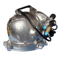 Casque de plongée commercial - Acier inoxydable 316 avec régulateur équilibré 455, certifié CE pour les opérations à alimentation de surface