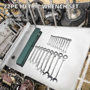 Juego de llaves de trinquete de extremo de caja de 6-32mm métricas de grado DIY, herramientas manuales compatibles con OEM para reparación de automóviles, 22 Uds. - Product Image 2