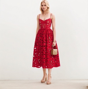 Abito da <span class=keywords><strong>sera</strong></span> elegante da donna con spalline sottili, rosso, per feste ed eventi, abito da <span class=keywords><strong>sera</strong></span> classico da donna - Product Image 2