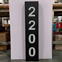 Plaque de numéro de maison personnalisée éclairée par LED, moderne, à fixer au mur, pour la maison, l'hôtel et les immeubles de bureaux