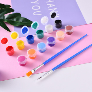 Suministros DE ARTE No tóxico 12 colores Mini juego de <span class=keywords><strong>pintura</strong></span> acrílica Tiras de <span class=keywords><strong>pintura</strong></span> acrílica lavables para niños Adultos <span class=keywords><strong>Pintura</strong></span> artística y artesanal - Product Image 2