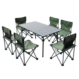 Ensemble table et chaises d'extérieur en aluminium Table pliante portable <span class=keywords><strong>Camping</strong></span> Table <span class=keywords><strong>de</strong></span> pique-nique BBQ - Product Image 1