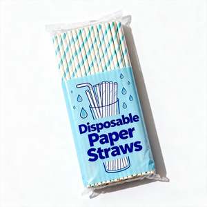 Disposable Paper <b>Straw</b> Cheap Price <b>Drinks</b> Fancy Pink Purple Golden Pattern Manufacturer Orange Blue Disposable Paper <b>Straw</b> - Product Image 1