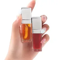 Vente en gros Marque privée Huile pour les lèvres brillante Vegan Bio Fruit Saveur Vitamine E Humidité Lèvres dodues Huile de soin des lèvres OEM ODM