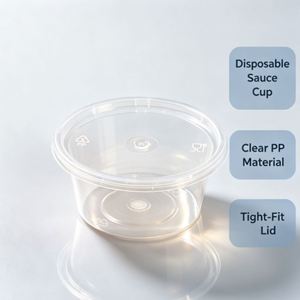 Vaso de Plástico Desechable Resistente al Calor para Salsas, Contenedor de Condimentos de Grado PP para Porciones de Comida Caliente - Product Image 4