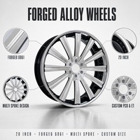 Jantes de voiture sport MOJIO 20 pouces 5x112 forgées en alliage d'aluminium 6061-T6 légères, monobloc, personnalisées pour voitures de performance