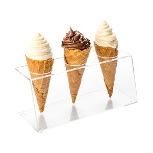 Ice cream cones chủ đứng 4-Layer <span class=keywords><strong>Waffle</strong></span> <span class=keywords><strong>Cone</strong></span> hiển thị đứng 24-lỗ rõ ràng <span class=keywords><strong>Acrylic</strong></span> cones hiển thị đứng giá - Product Image 6