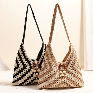 <span class=keywords><strong>Sac</strong></span> en <span class=keywords><strong>crochet</strong></span> tissé de style <span class=keywords><strong>bohème</strong></span> multicolore grand-mère motif carré été plage vacances épaule <span class=keywords><strong>sac</strong></span> à main pour dames - Product Image 2