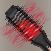 Brosse à air chaud infrarouge 1000W, double tension, trois réglages de chaleur, température réglable, diffuseur ionique, sèche-cheveux, peigne coiffant, hôtel