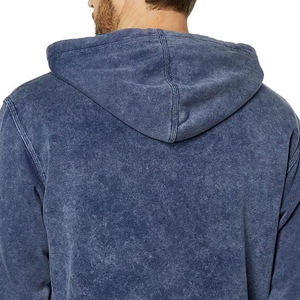 เสื้อฮู้ดดี้ผู้ชายผ้าฝ้ายฟลีซ 100% ทรงปกติ สีพื้น ระบายอากาศ แห้งเร็ว รุ่นใหม่ล่าสุด ราคาขายส่ง เสื้อฮู้ดดี้ผู้ชายแบบฟอกสี - Product Image 4