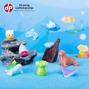 Animais marinhos Eco-Friendly Artesanato Resina Ornamento de Natal bonito para peixes para paisagismo tanque incluindo golfinho <span class=keywords><strong>Sea</strong></span> Lion Shark - Product Image 2