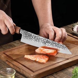 Juego de cuchillos de Chef forjados de <span class=keywords><strong>4</strong></span> piezas con mango de madera octogonal 5cr15 Acero inoxidable Kiritsuke Santoku Nakiri Cuchillos de cocina - Product Image 4