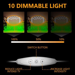 Game Time Letreros Neon Football LED dimmable USB powered ambient <b>light</b> store <b>window</b> decoration <b>light</b> street indicator <b>light</b> 5v - Product Image 3