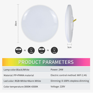 Plafoniera LED Intelligente WiFi RGBCW per Camera da Letto, Soggiorno e Cucina con Controllo App e Sincronizzazione Musicale - Product Image 2