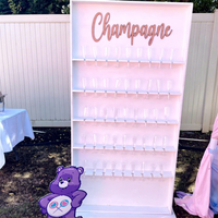 Support de présentation de champagne personnalisé pour mariage, mur de champagne, porte-gobelets, banquet, hôtel, fête, événement commercial, casier à vin