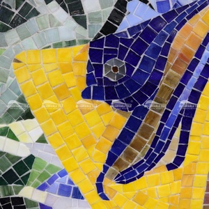 Bluwhale-murales de cristal personalizados hechos a mano para baño, mosaico artístico con diseño de tortuga y <span class=keywords><strong>piscina</strong></span> - Product Image 4