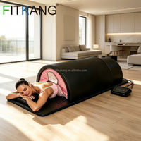 Lit de sauna infrarouge 5 en 1 Fitkang, nouveau design personnalisé, 660 nm 850 nm, infrarouge proche, biohacking, soulagement de la douleur corporelle complète, PEMF, lumière rouge