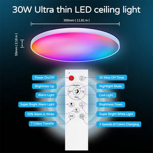 LEDEAST-Luz de techo inteligente con control remoto, interruptor de cambio de color, luz LED - Product Image 2