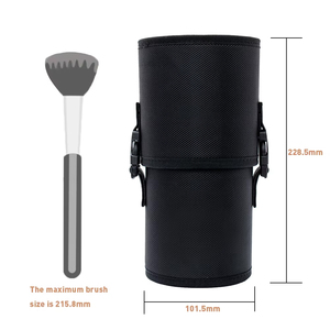 KONCAI Nouvelle Trousse de <span class=keywords><strong>Rangement</strong></span> 2-en-1 Personnalisée pour Pinceaux, Cylindre Noir en Nylon, Étui à Pinceaux de <span class=keywords><strong>Maquillage</strong></span>, Vente Chaude, Étui de <span class=keywords><strong>Rangement</strong></span> <span class=keywords><strong>Maquillage</strong></span> Économique Fixé par Bouton-Pression - Product Image 2