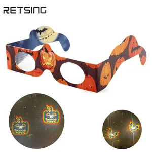 رخيصة ورقة 3D الألعاب النارية نظارات انعراج للبيع مخصص عدسة خاصة تأثير مثل سانتا كلوز/ثلج