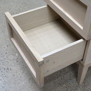 2025 italiano High-End moderno minimalista camera da letto mobili in legno massello angolo <span class=keywords><strong>comodino</strong></span> 2 cassetti tavolo <span class=keywords><strong>comodino</strong></span> di lusso di stoccaggio - Product Image 6