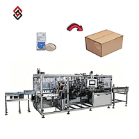 Machine d'érection de cartons et d'emballage de colis entièrement automatique et numérique avec étiquetage pour les applications alimentaires, des boissons et chimiques