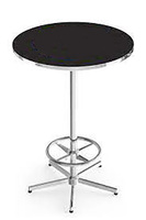 Table de bistrot pub classique en métal Table de bar de comptoir de restaurant avec repose-pieds Table ronde en métal personnalisée