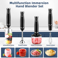 Mixeur Plongeant Électrique Multifonctionnel à Vitesse Variable, Fouet à Œufs, Mousseur à Lait, Ensemble Mixeur Plongeant en Acier Inoxydable 800W – Vente en Gros