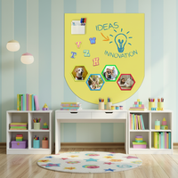 Feuille magnétique autocollante, imperméable et réutilisable, style Art déco, pour dessin et jeu interactif, idéale pour les zones de jeux et la décoration murale à la maison
